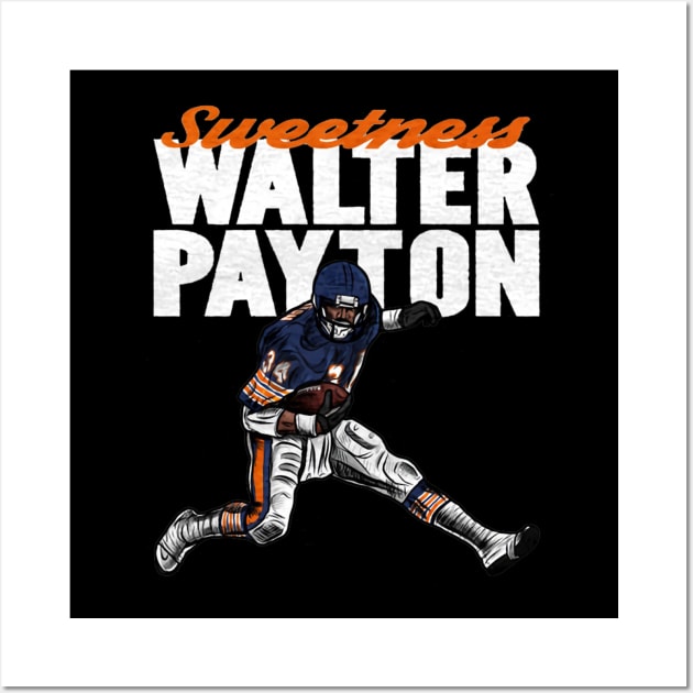 Walter Payton Chicago Hurdle Wall Art by Buya_Hamkac